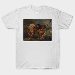 A Lion Attacking a Horse by George Stubbs T-Shirt